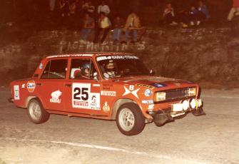 Aman Barfull-Josep Autet (Seat 124-1800). Rallye Osona 1981 (Joan Aymamí)